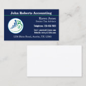 Carte De Visite Comptable professionnel Espace réservé pour un log (Devant / Derrière)