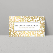 Carte De Visite Comptable professionnel Luxe Faux Gold Numéros