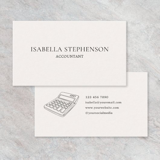 Carte De Visite Comptable Professionnel Moderne Simple