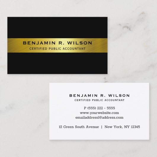 Carte De Visite Comptable public agréé (Devant / Derrière)