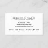 Carte De Visite Comptable public agréé (Dos)