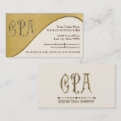 Carte De Visite Comptable public agréé Gold de l'ACP (Devant / Derrière)