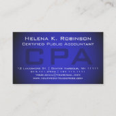 Carte De Visite Comptable Public Certifié CPA Striing Blue (Devant)