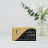 Carte De Visite Comptable public certifié Gold n Black de l'ACP (Debout devant)