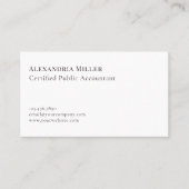 Carte De Visite Comptable public certifié minimaliste moderne (Devant)