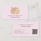 Carte De Visite Comptable Rose Professionnel de la comptabilité fi (Devant / Derrière)