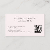 Carte De Visite Comptable Rose Professionnel de la comptabilité fi (Dos)