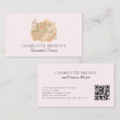 Carte De Visite Comptable Rose Professionnel de la comptabilité fi (Devant / Derrière)