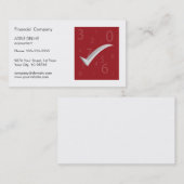 Carte De Visite Comptable rouge et blanc simple moderne (Devant / Derrière)