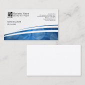 Carte De Visite Comptable Service financier Motif bleu Abstrait (Devant / Derrière)