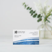 Carte De Visite Comptable Service financier Motif bleu Abstrait (Debout devant)