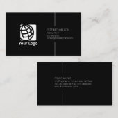 Carte De Visite Comptable Services financiers Black Elegant (Devant / Derrière)