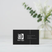 Carte De Visite Comptable Services financiers Black Elegant (Debout devant)