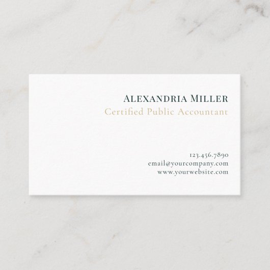 Carte De Visite Comptable simple CPA (Devant)
