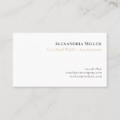 Carte De Visite Comptable simple et élégant CPA (Devant)