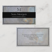 Carte de visite comptable - Texture de monogramme  (Devant / Derrière)