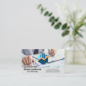 Carte De Visite Comptable Travailler sur les finances (Debout devant)