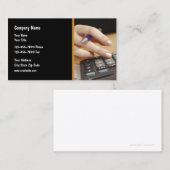 Carte De Visite Comptable utilisant une calculatrice (Devant / Derrière)