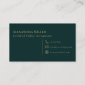 Carte De Visite Comptable vert simple CPA (Devant)