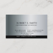 Carte De Visite Compte public certifié CPA Black & Silver (Dos)