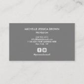 CARTE DE VISITE COMPTE SOCIAL PROFESSIONNEL DU MONOGRAMME DE COULE (Dos)