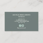 CARTE DE VISITE COMPTE SOCIAL PROFESSIONNEL DU MONOGRAMME DE COULE (Dos)