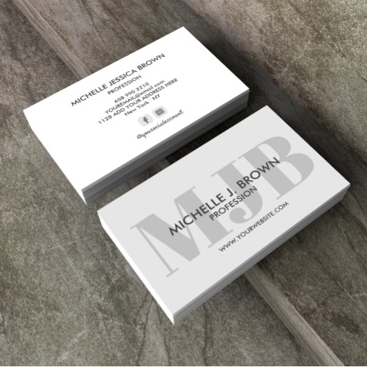 CARTE DE VISITE COMPTE SOCIAL PROFESSIONNEL DU MONOGRAMME DE COULE