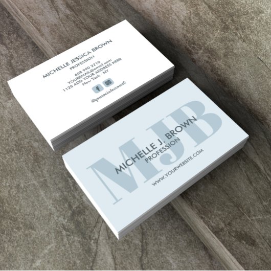 CARTE DE VISITE COMPTE SOCIAL PROFESSIONNEL DU MONOGRAMME DE COULE