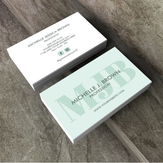 CARTE DE VISITE COMPTE SOCIAL PROFESSIONNEL DU MONOGRAMME DE COULE