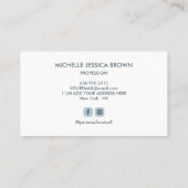 CARTE DE VISITE COMPTE SOCIAL PROFESSIONNEL DU MONOGRAMME DE COULE (Dos)