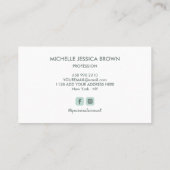 CARTE DE VISITE COMPTE SOCIAL PROFESSIONNEL DU MONOGRAMME DE COULE (Dos)