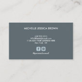 CARTE DE VISITE COMPTE SOCIAL PROFESSIONNEL DU MONOGRAMME DE COULE (Dos)