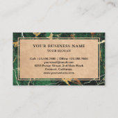 Carte De Visite Comptoir de cuisine en granit vert or (Dos)