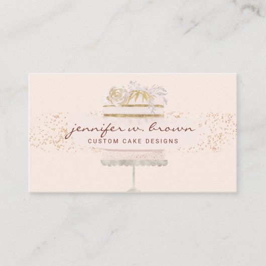 Carte De Visite Comptoir rose café de boulangerie (Devant)