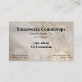 Carte De Visite Comptoirs en marbre Brown gris or (Devant)