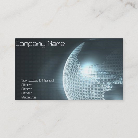 Carte de visite Computer Earth (Devant)