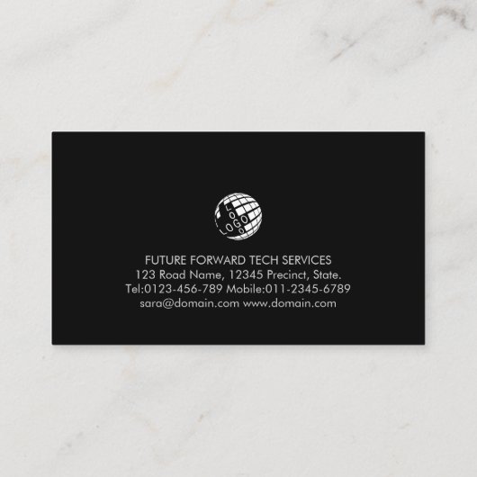 Carte De Visite Computer Engineering Technical Light Circuits (Dos)