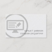Carte De Visite Computer Programmer Bold Code du programme Icon I. (Devant)