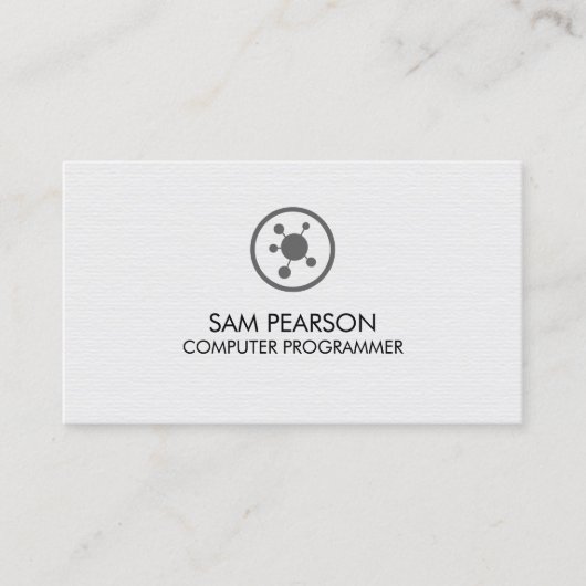 Carte De Visite Computer Programmer Software Developer (Devant)