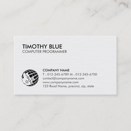 Carte De Visite Computer Programmer Technology Business Card (Devant)