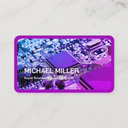 Carte De Visite Computer Repair Tech Company (Devant)