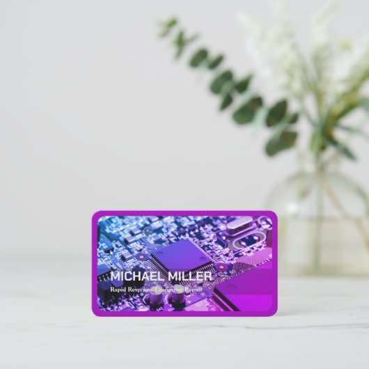 Carte De Visite Computer Repair Tech Company (Debout devant)