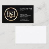 Carte De Visite Computer Tools Icon PC Repair Business Card (Devant / Derrière)