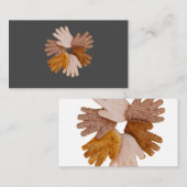 Carte De Visite Concept de cercle de mains multiculturelles à base (Devant / Derrière)