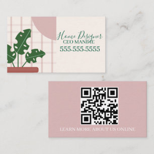 Carte De Visite Concepteur Abstrait de Plantes