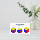 Carte De Visite Concepteur CAO moderne | Animateur | Modeleur 3D (Debout devant)