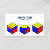 Carte De Visite Concepteur CAO moderne | Animateur | Modeleur 3D (Devant)