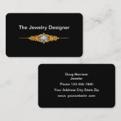 Carte De Visite Concepteur chic de bijoux (Devant / Derrière)