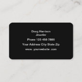 Carte De Visite Concepteur chic de bijoux (Dos)
