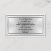 Carte De Visite Concepteur d'art graphique Argent Monogramme Déco  (Dos)